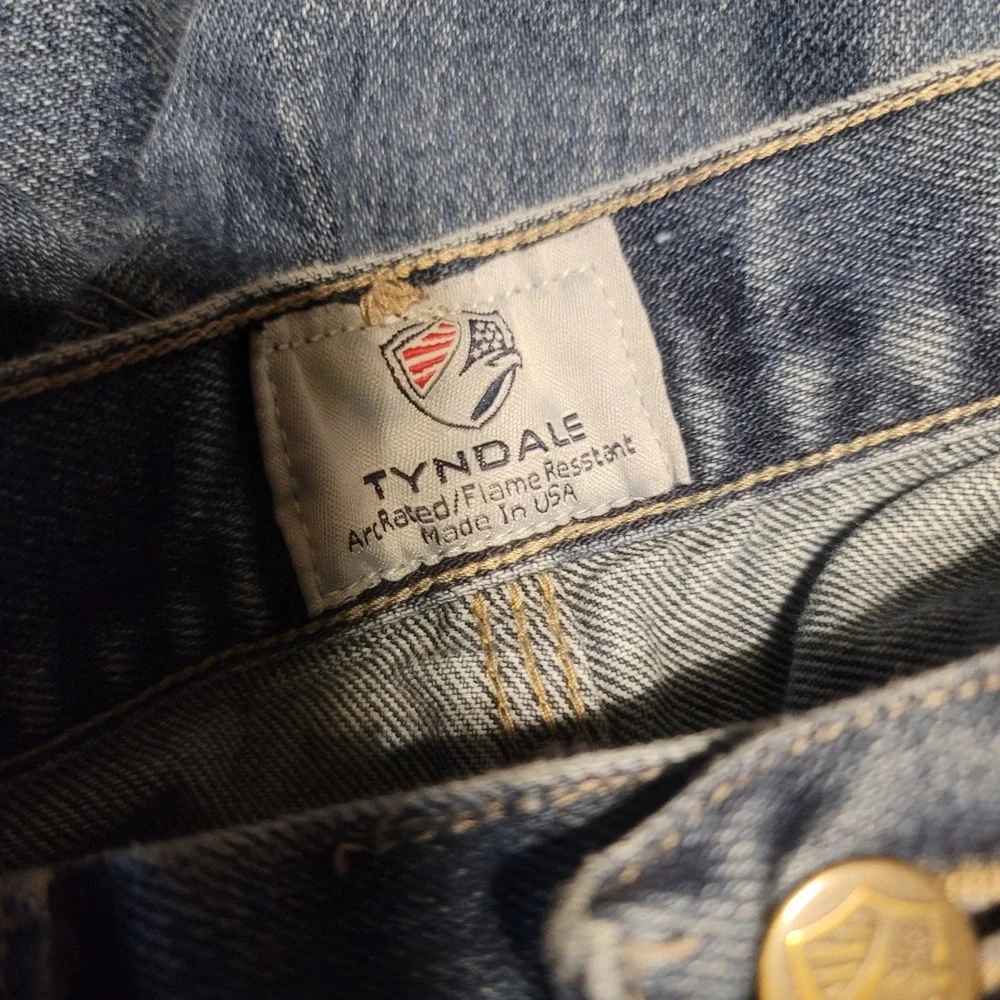 Tyndale FRMC Carpenter Jeans 35x34 Blue Flame Resistant Arc Rated Made in‎ USA